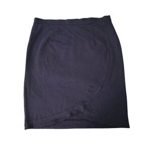 Maurices Navy Blue Pull On Stretch Knit Midi Pencil Skirt Size Large
